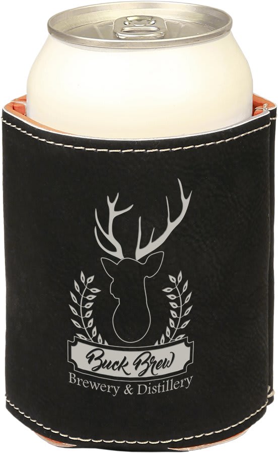 Customizable Leatherette Beverage Holder - Koozie