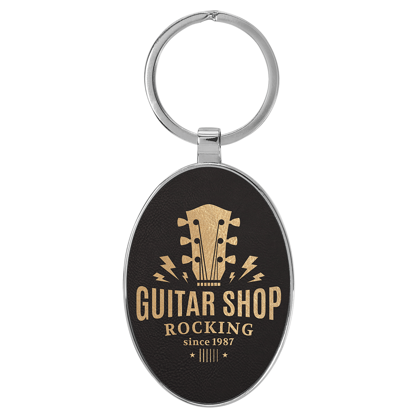Leather Keychain - Round
