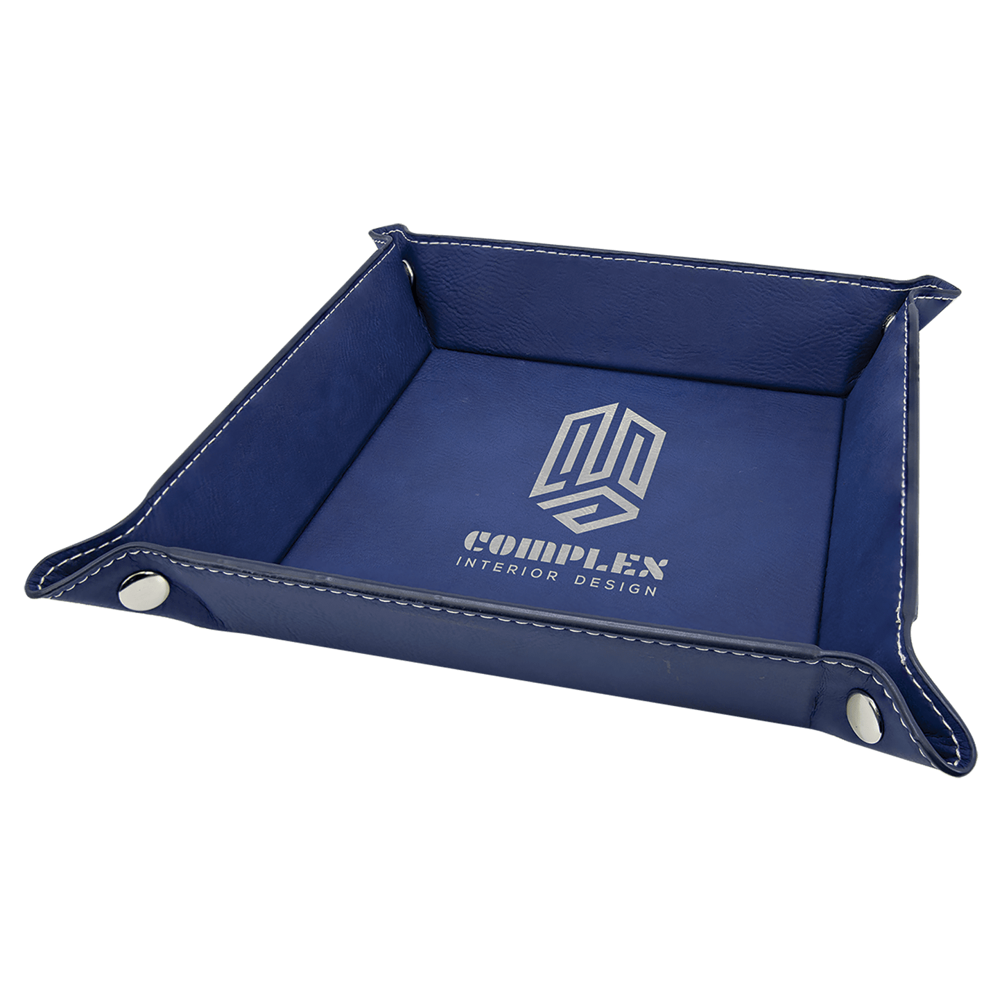 Customizable Leather Snap-Up Tray