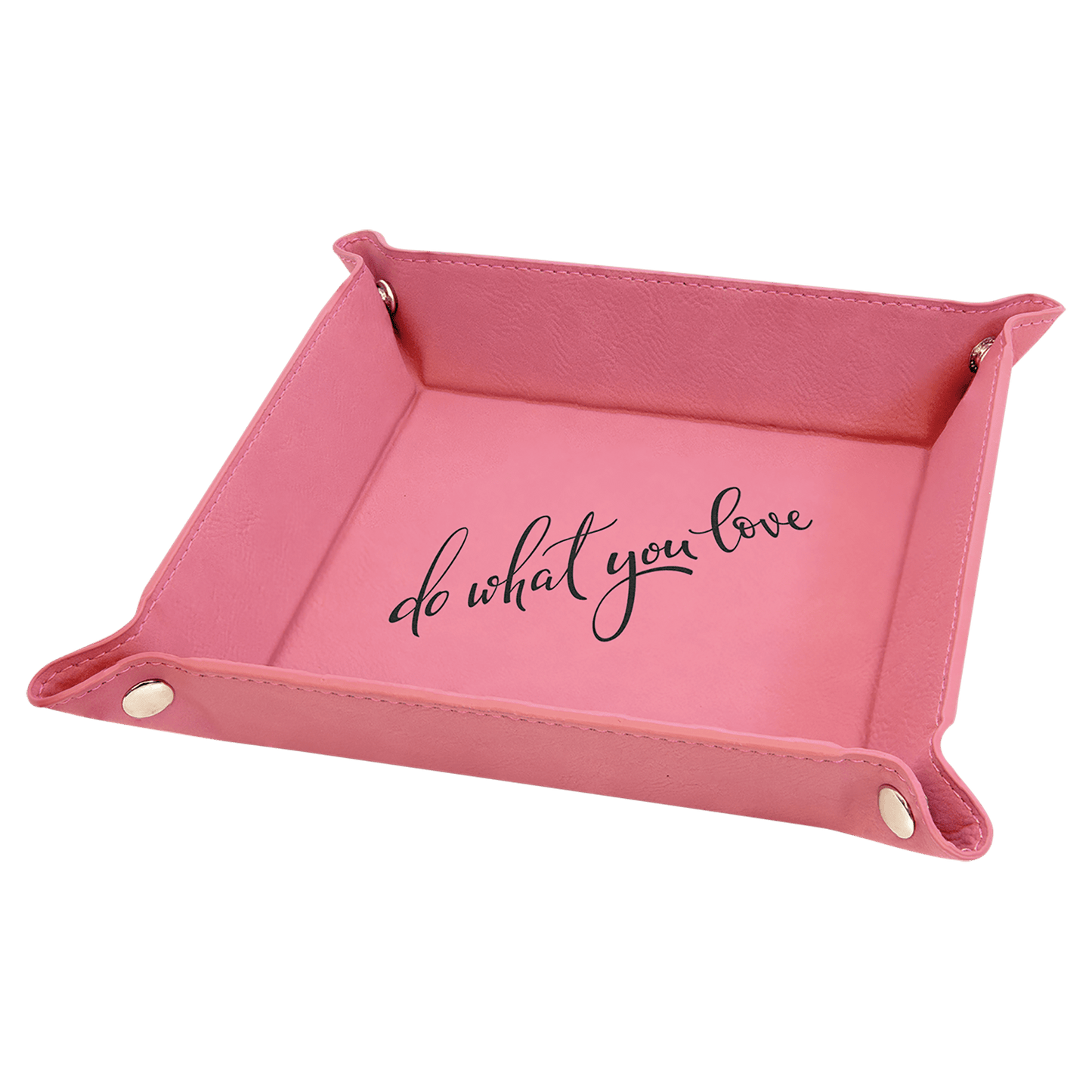 Customizable Leather Snap-Up Tray