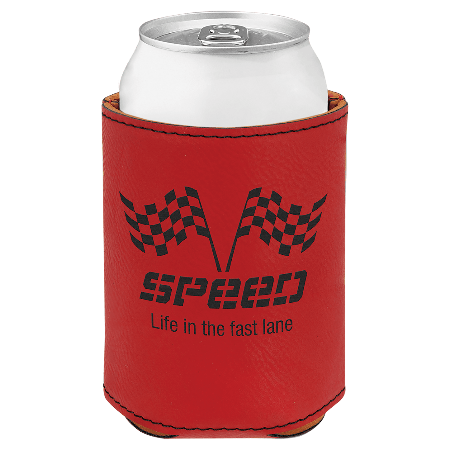 Customizable Leatherette Beverage Holder - Koozie