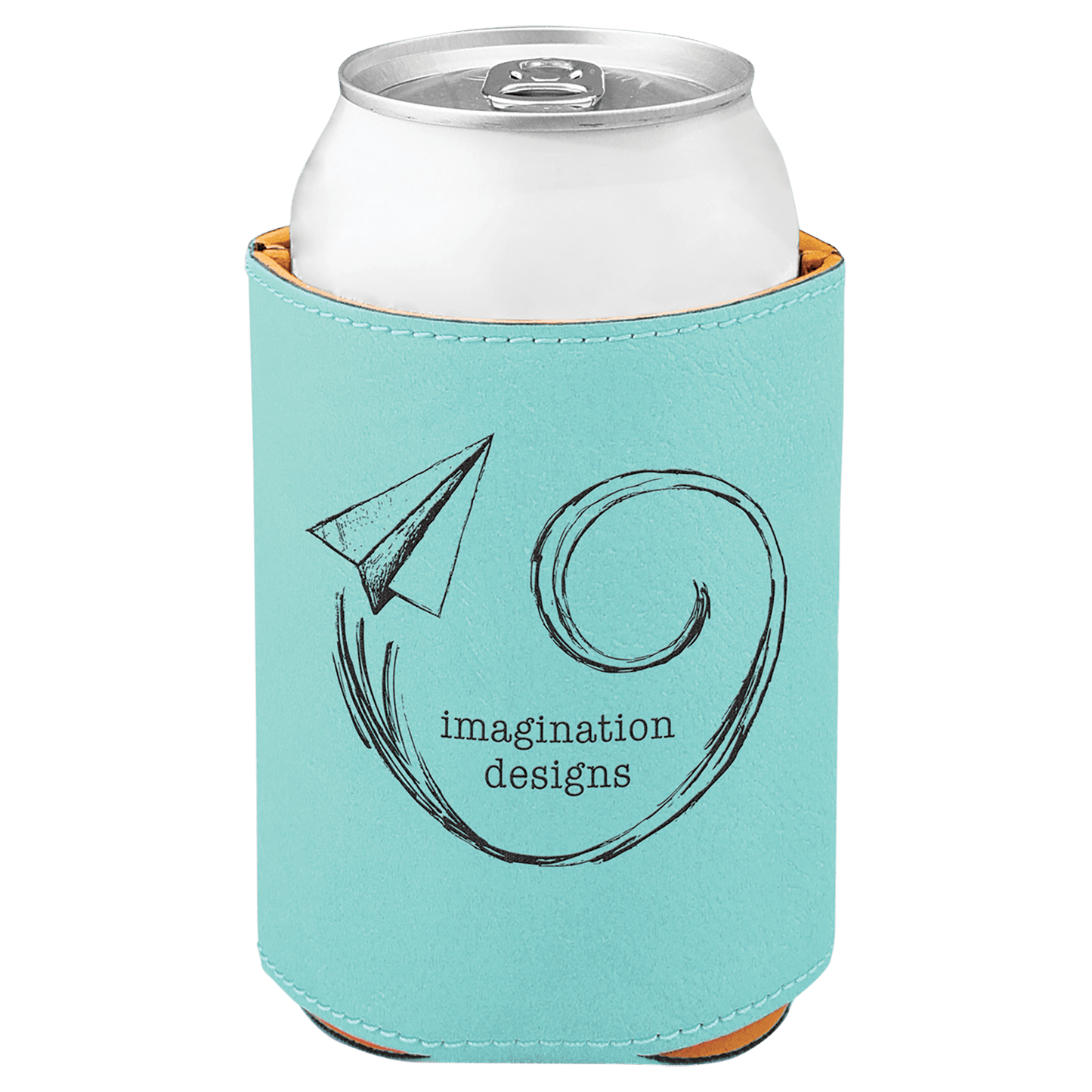 Customizable Leatherette Beverage Holder - Koozie
