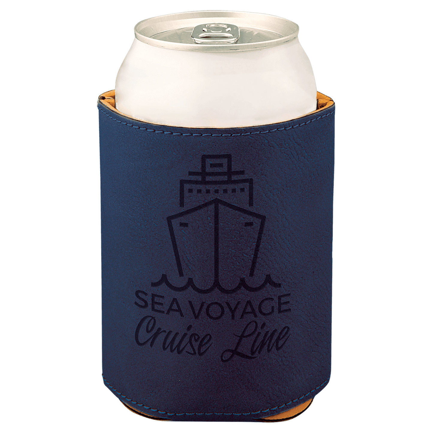 Customizable Leatherette Beverage Holder - Koozie