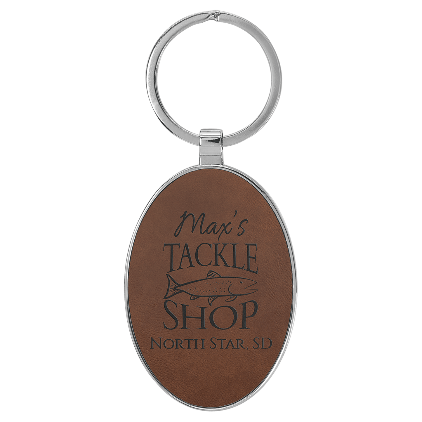 Leather Keychain - Round