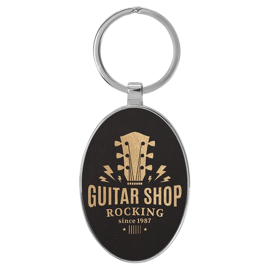 Leather Keychain - Round