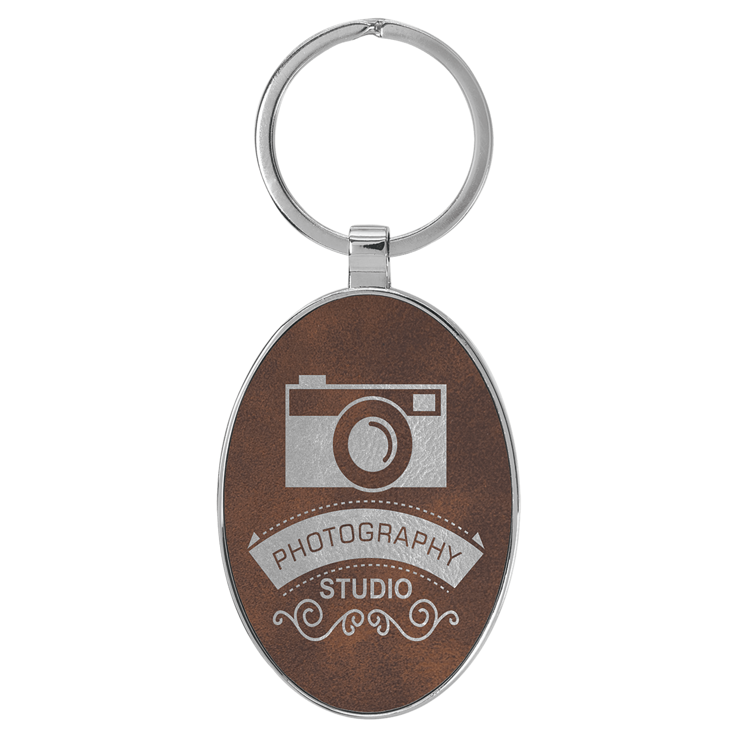 Leather Keychain - Round
