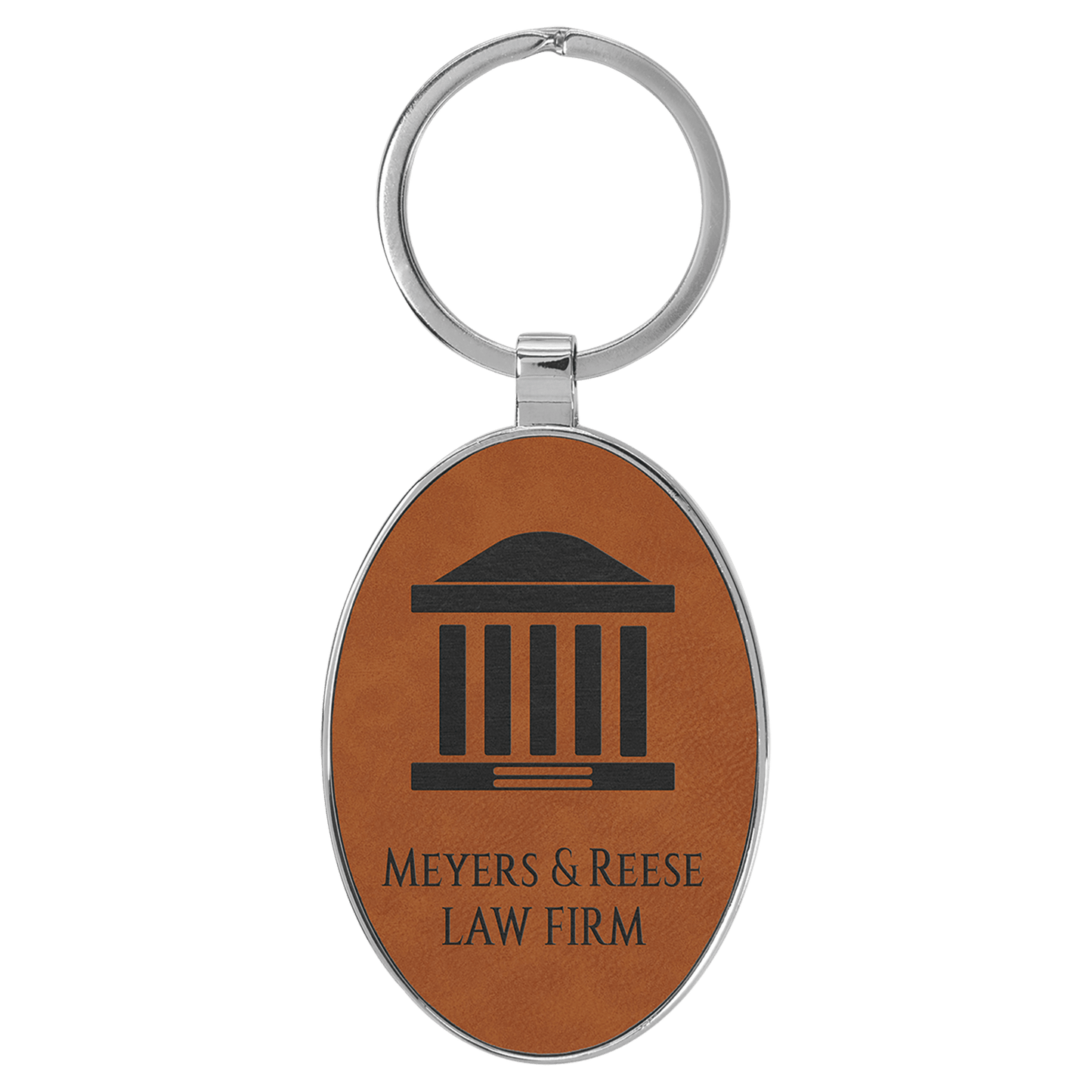 Leather Keychain - Round