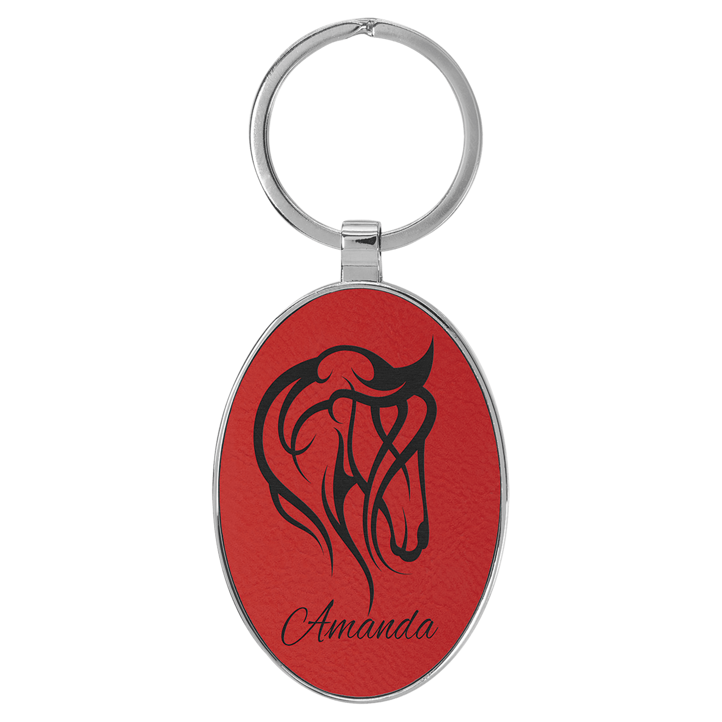 Leather Keychain - Round
