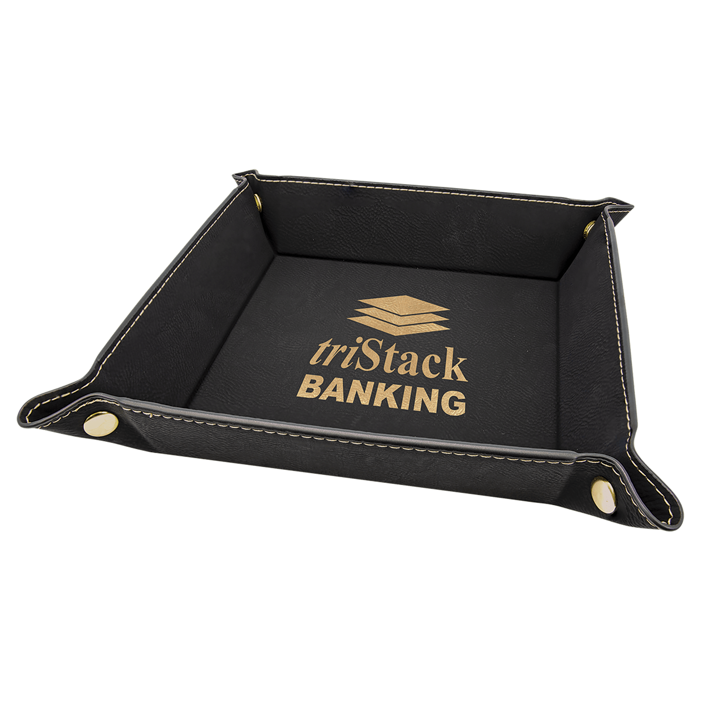Customizable Leather Snap-Up Tray