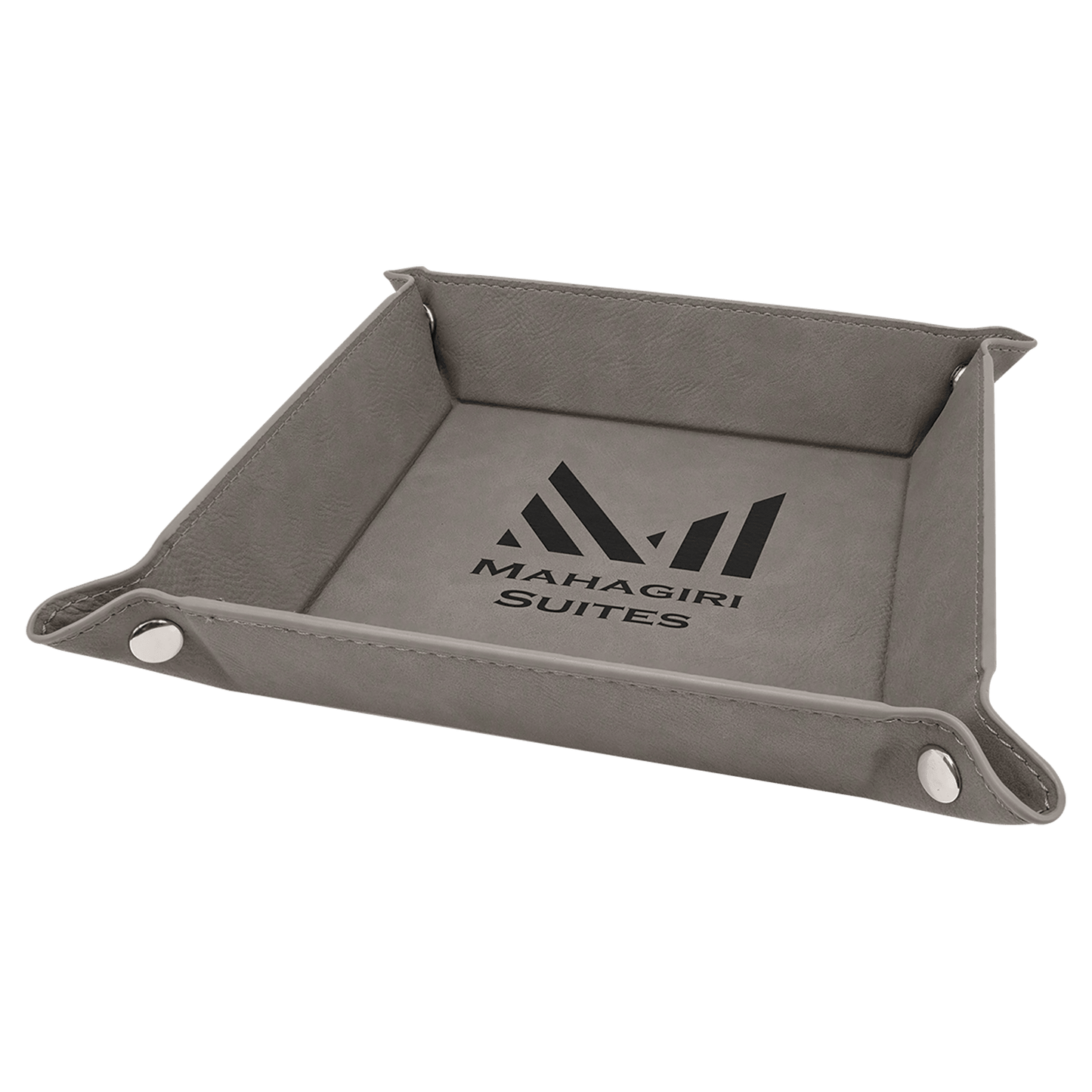Customizable Leather Snap-Up Tray