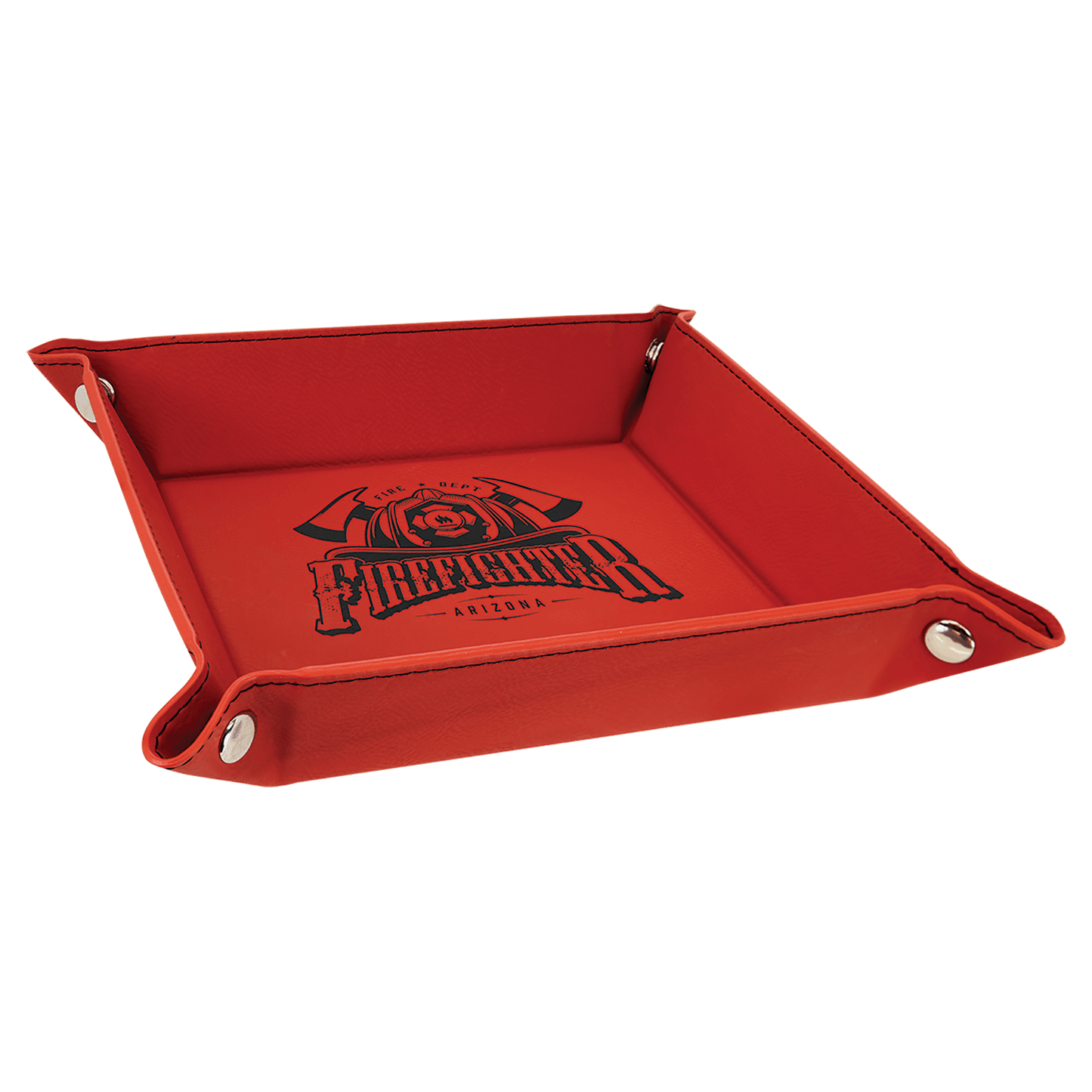 Customizable Leather Snap-Up Tray