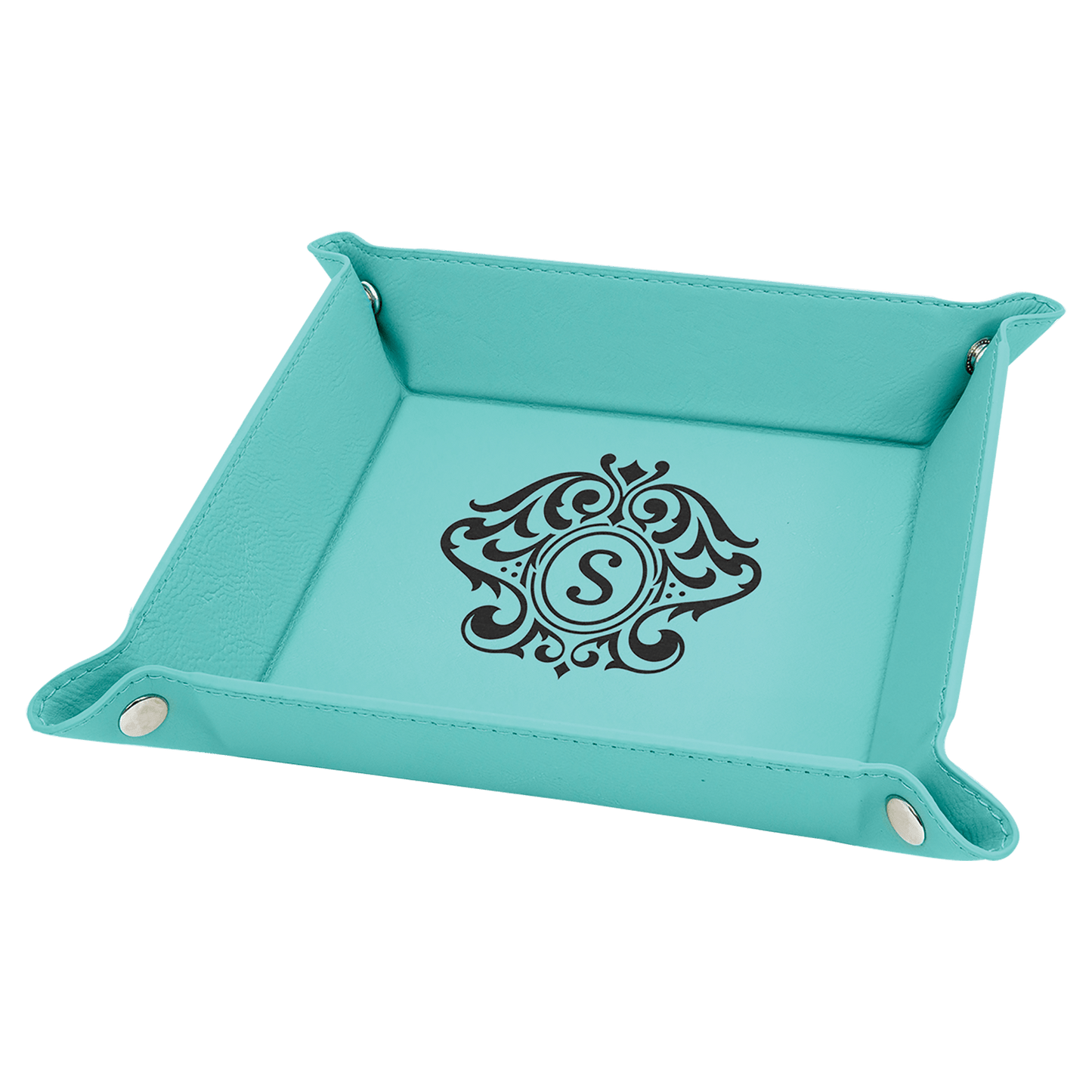 Customizable Leather Snap-Up Tray