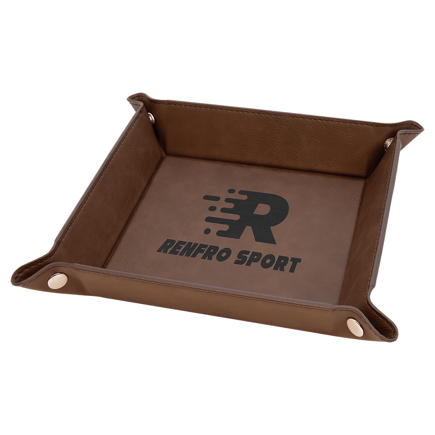 Customizable Leather Snap-Up Tray