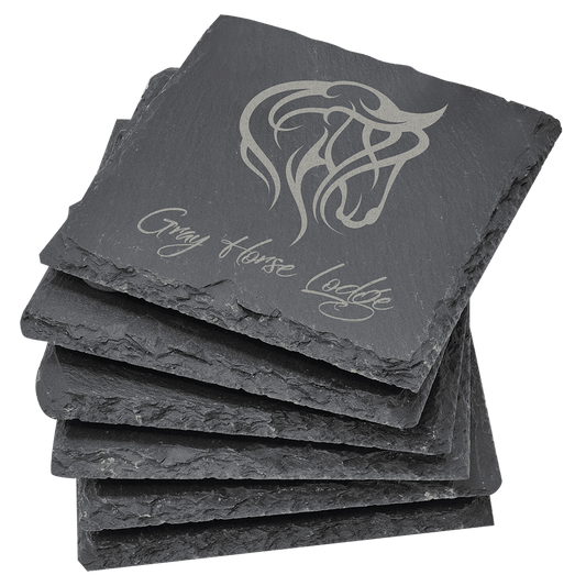 4" x 4" Square Slate Coaster